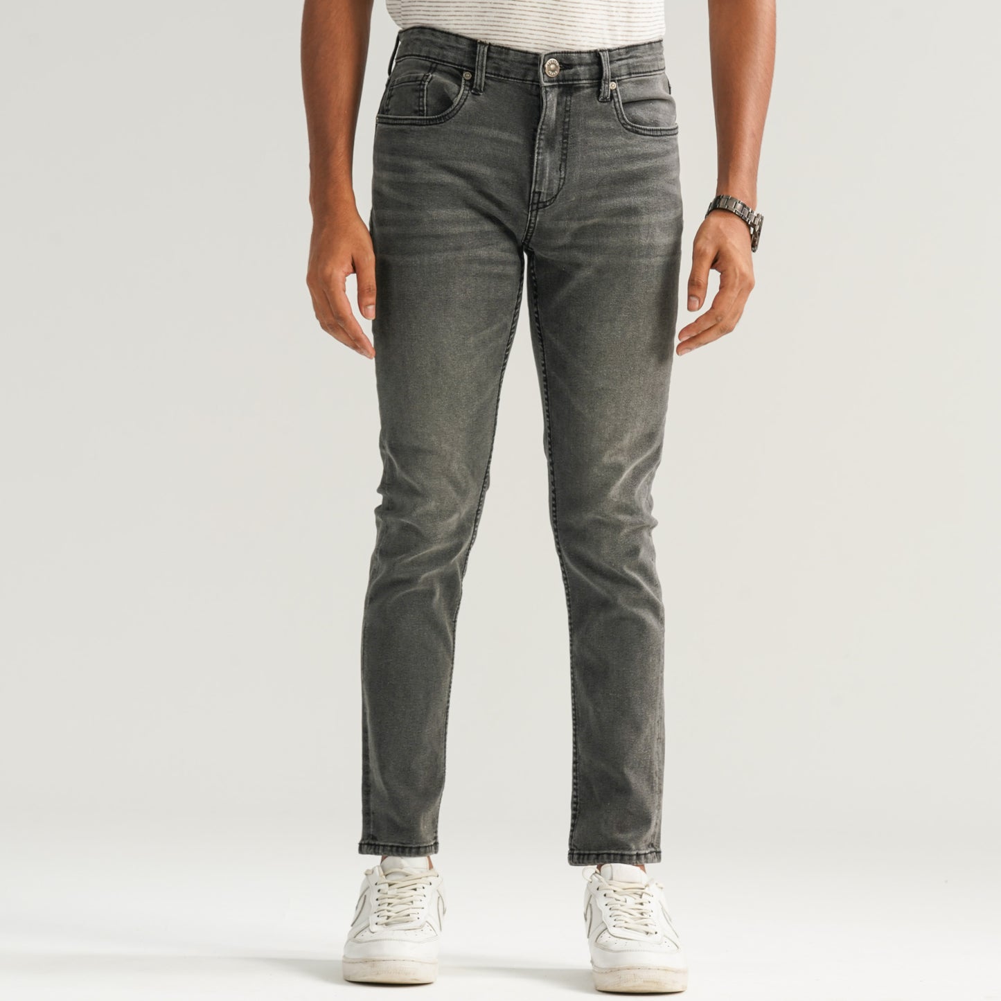 Mens Grey Denim Pant