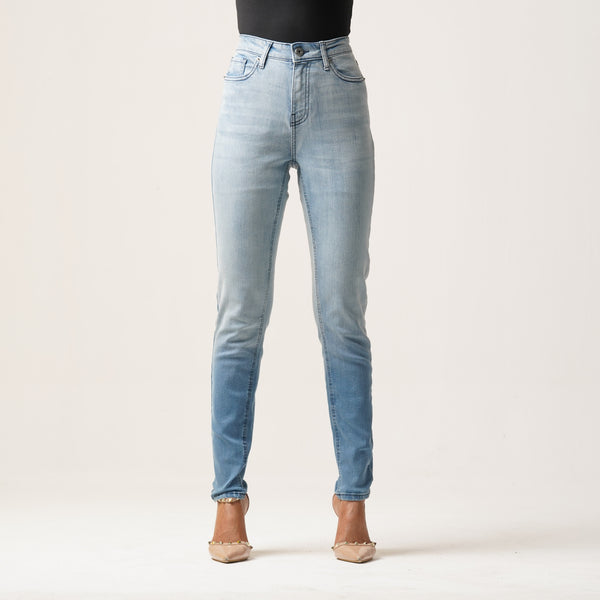 LADIES DENIM LONG PANT-LIGHT BLUE