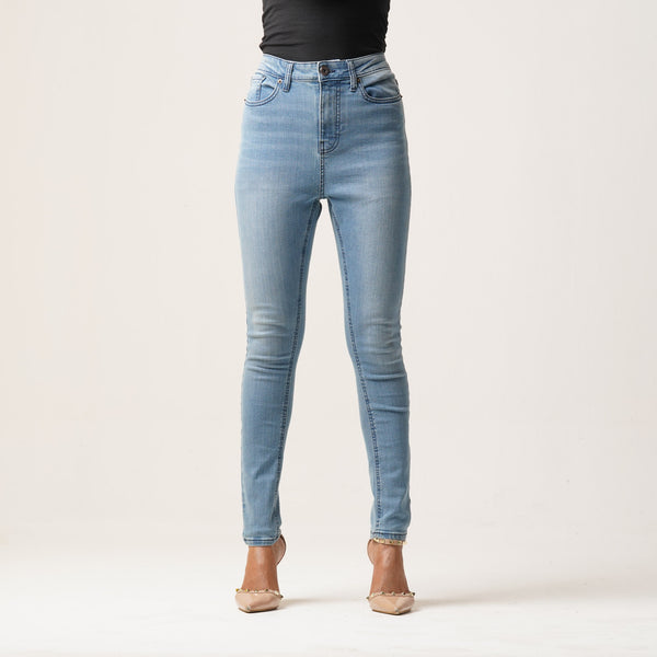 LADIES DENIM LONG PANT-DARK BLUE