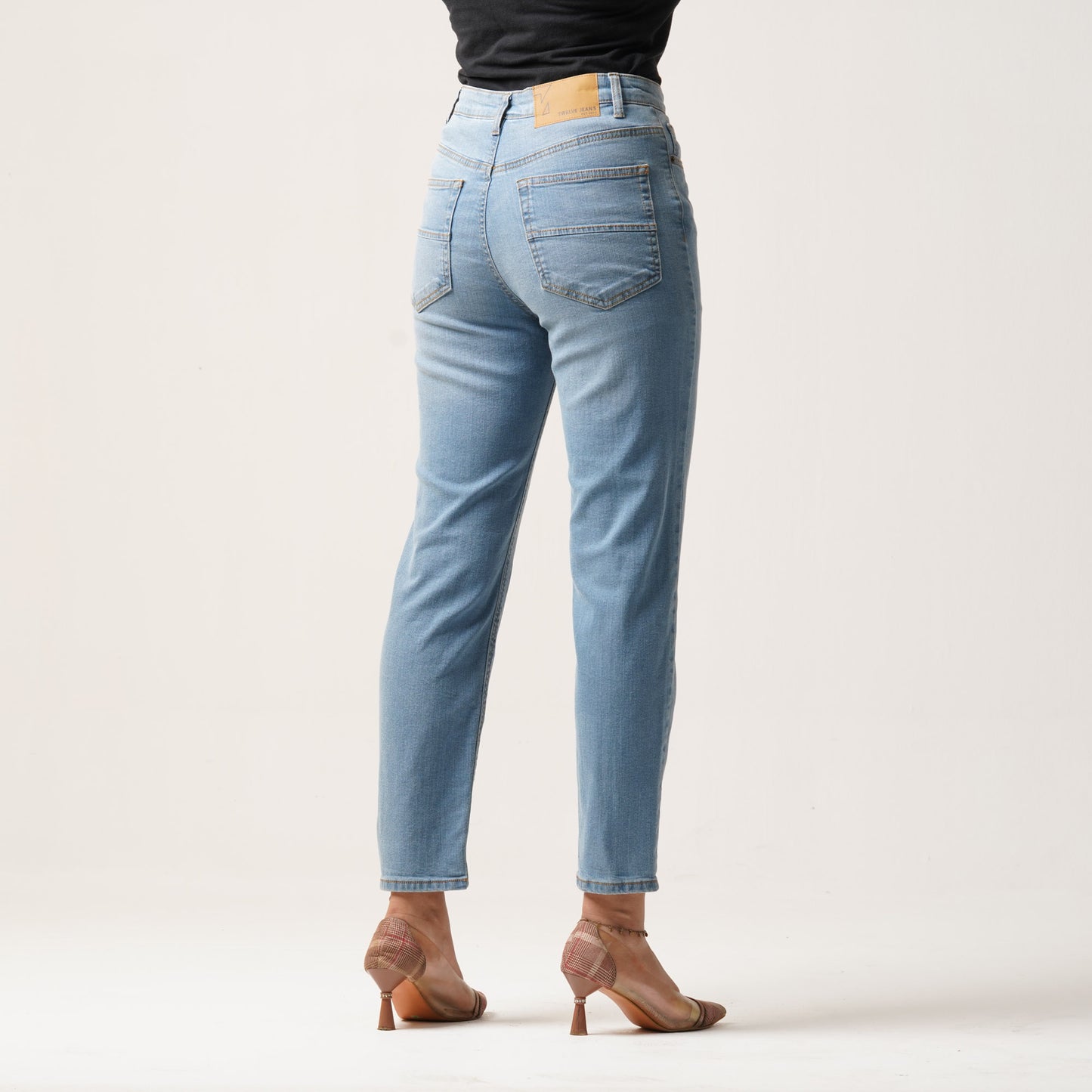 Womens Denim Long Pant-Blue