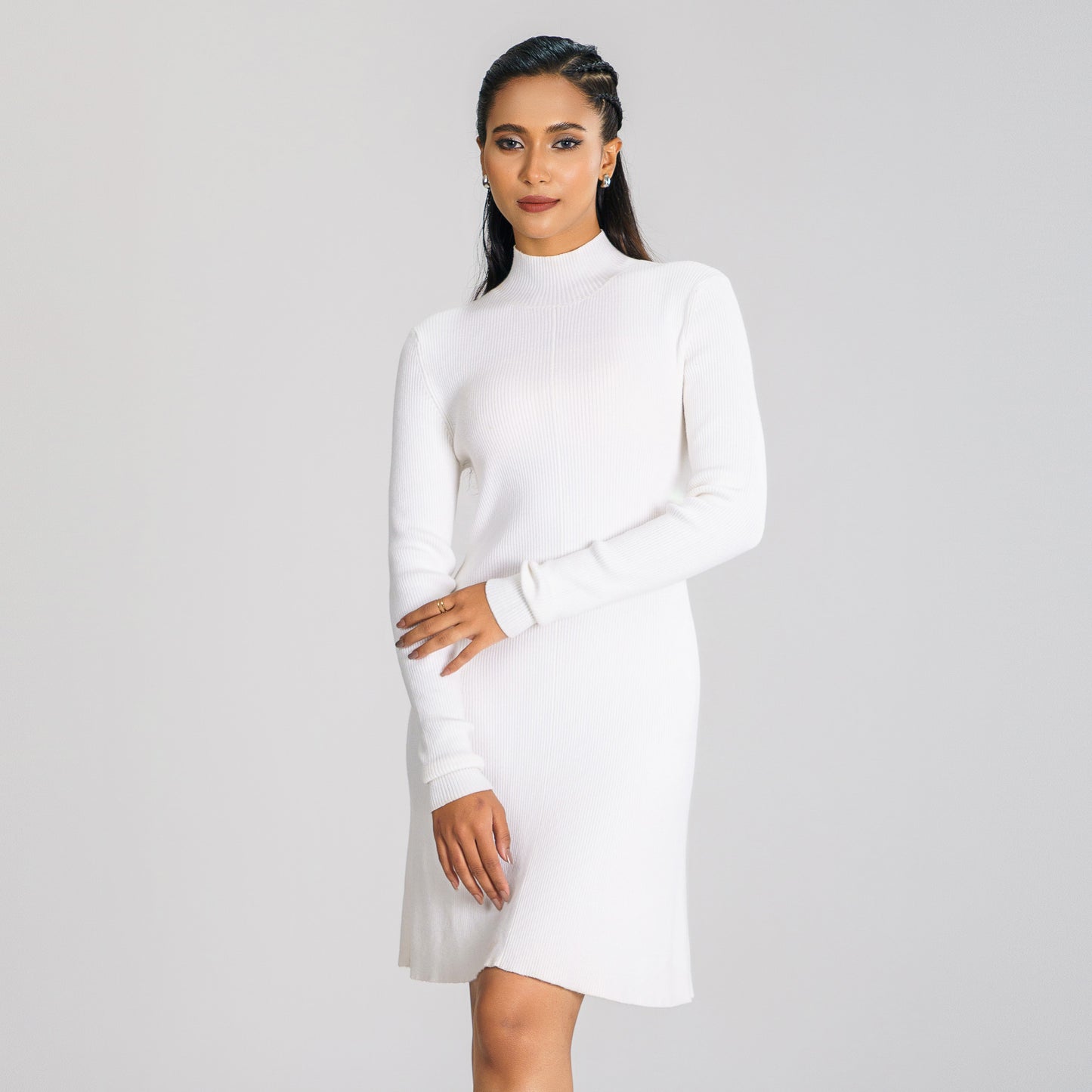 Womens White Sweater Dress