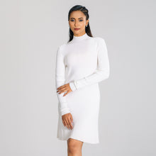 Load image into Gallery viewer, Women&#39;s White Sweater Dress
