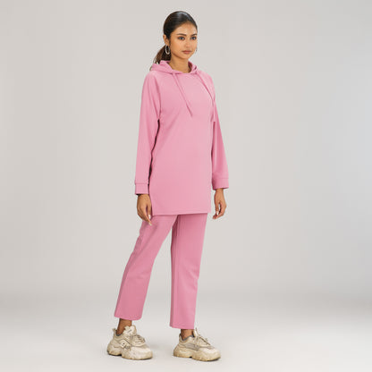 Womens Pink Hoodie Joggers Set