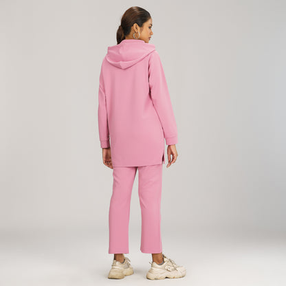 Womens Pink Hoodie Joggers Set