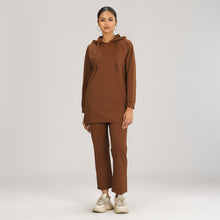 Load image into Gallery viewer, Womens Brown Hoodie Joggers Set
