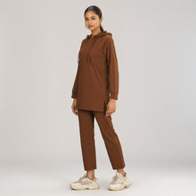 Load image into Gallery viewer, Womens Brown Hoodie Joggers Set
