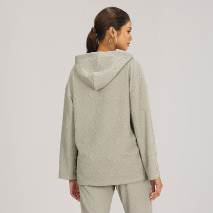 Women Light Olive Hoodie Joggers Set