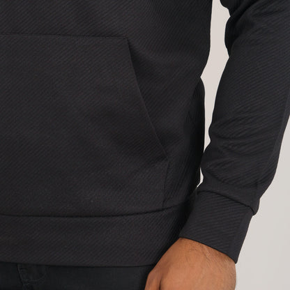 Mens Black Jacquard Hoodie