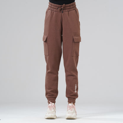 Womens Brown Joggars