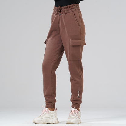Womens Brown Joggars