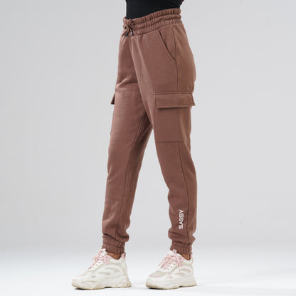 Womens Brown Joggars