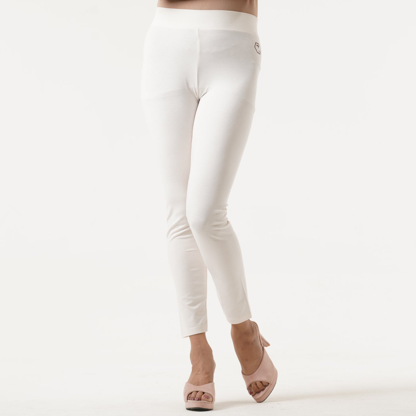 Womens Cream Pink Leggings