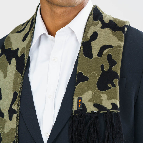 Mens Olive Camo Muffler