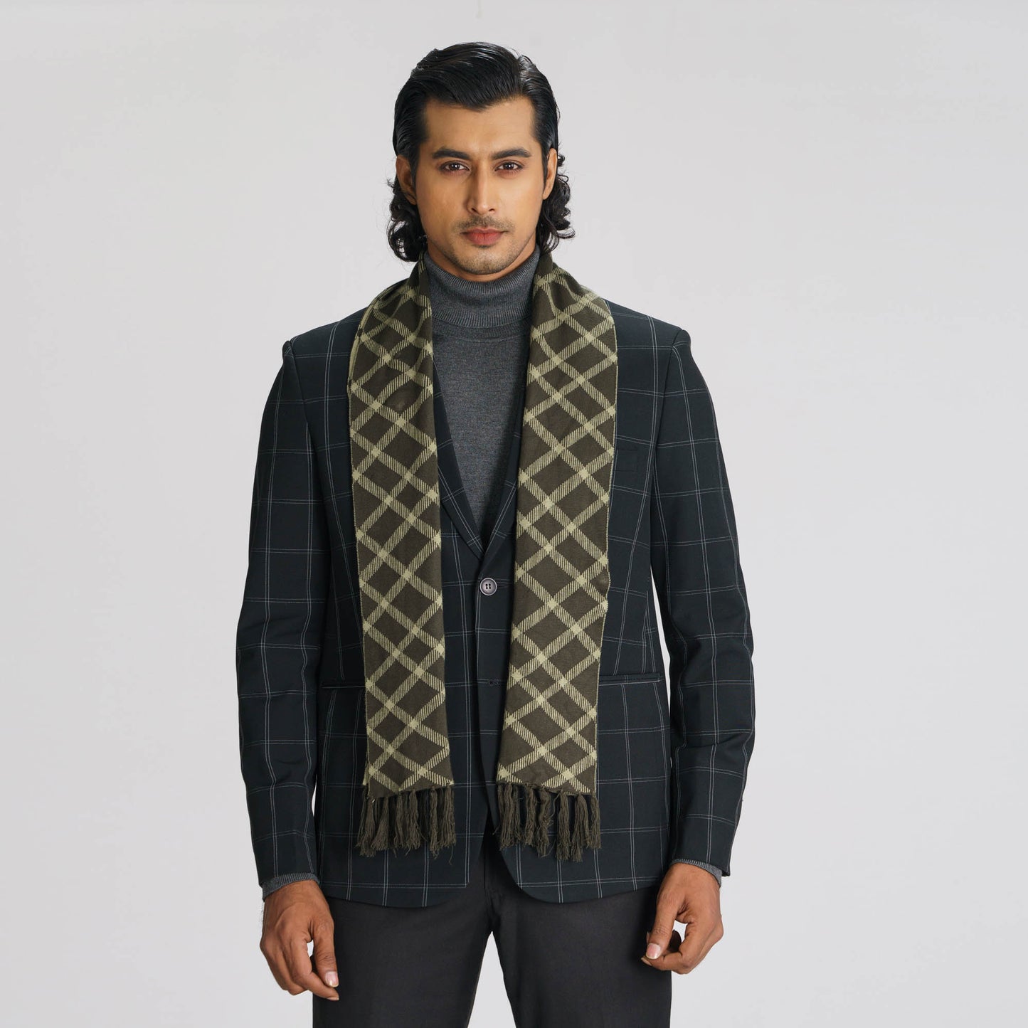 Mens Olive Muffler