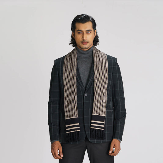 Mens Black & Olive Muffler