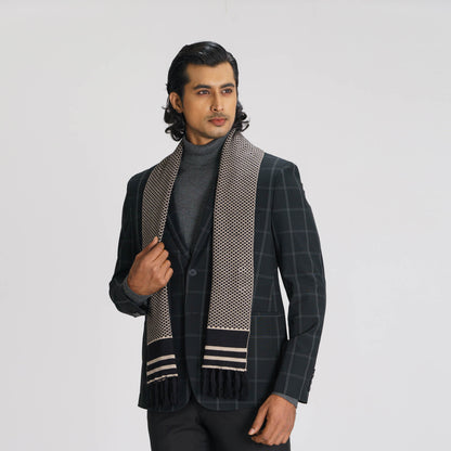 Mens Black & Olive Muffler
