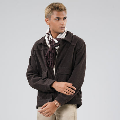 Men's Beige & Brown Muffler