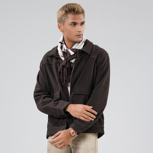 Men's Beige & Brown Muffler