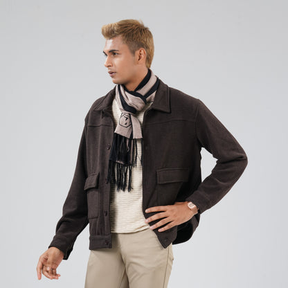 Mens Black & Beige Muffler