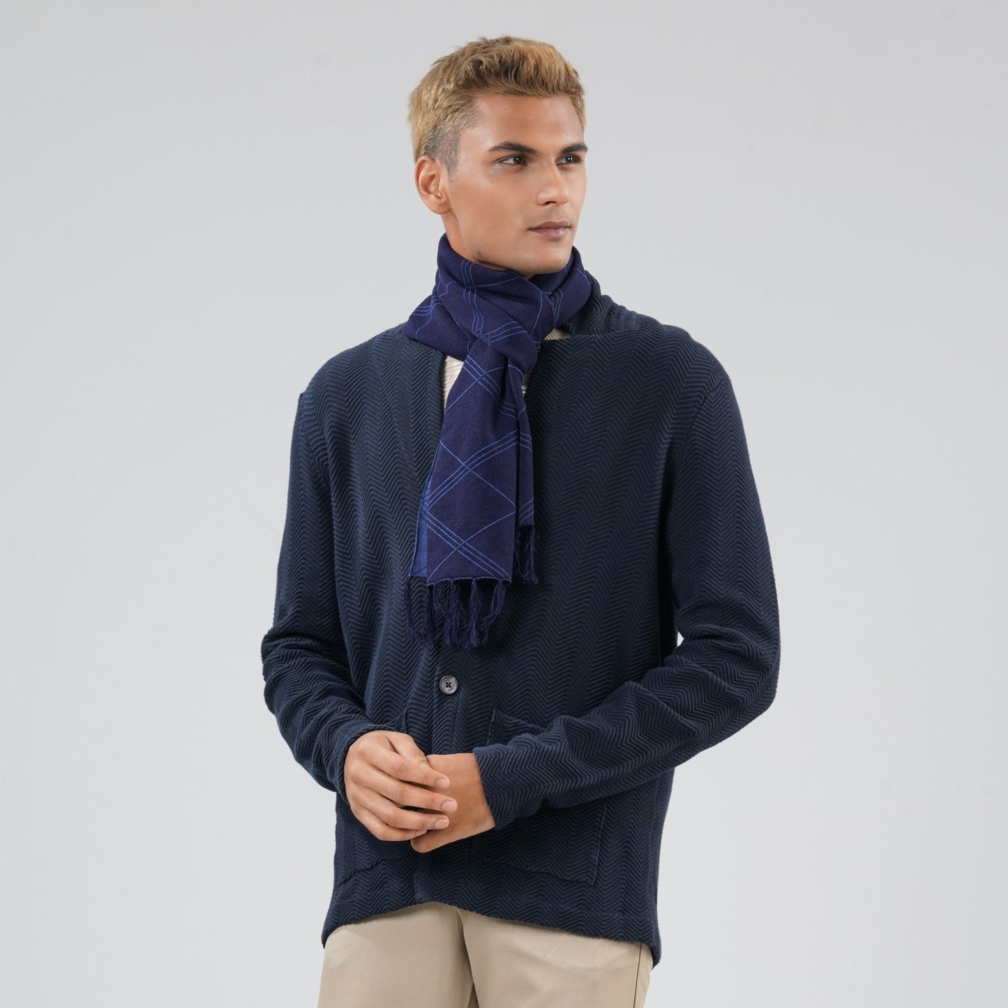 Mens Blue Muffler