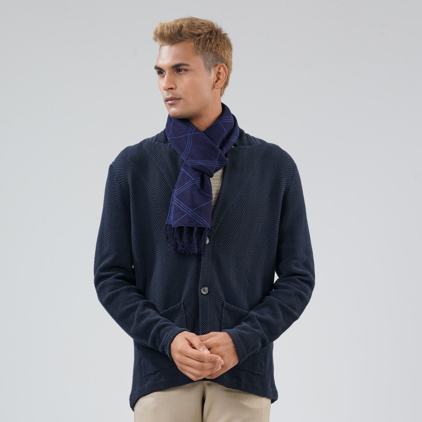Mens Blue Muffler