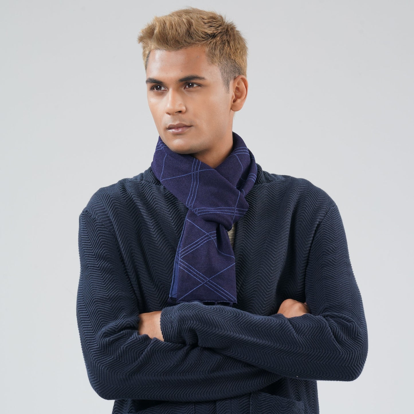 Mens Blue Muffler