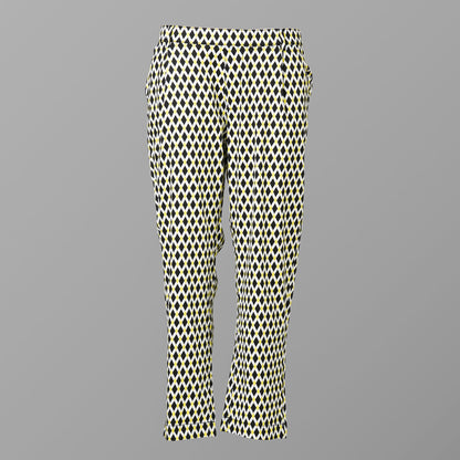 Women Black & Yellow Pant