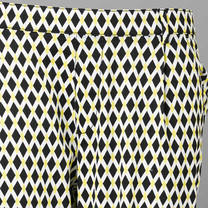 Women Black & Yellow Pant