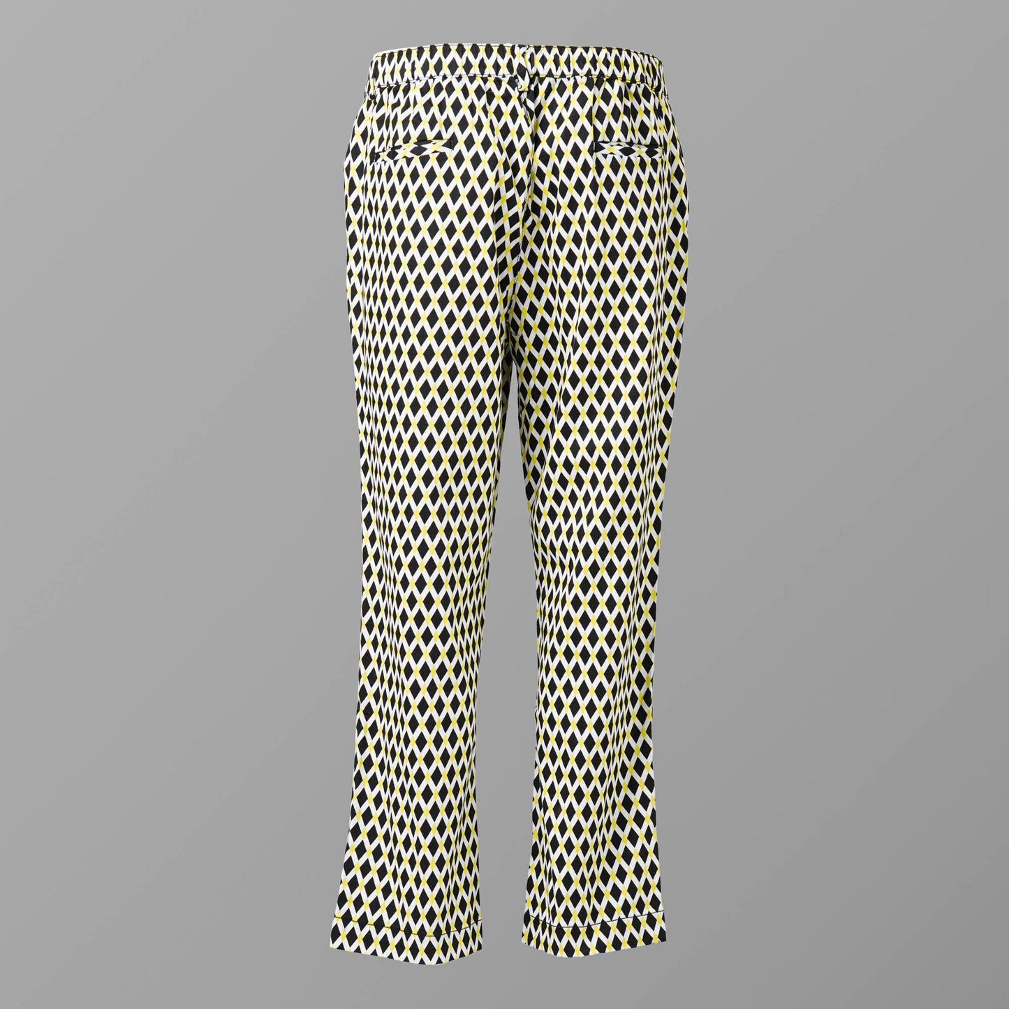 Women Black & Yellow Pant