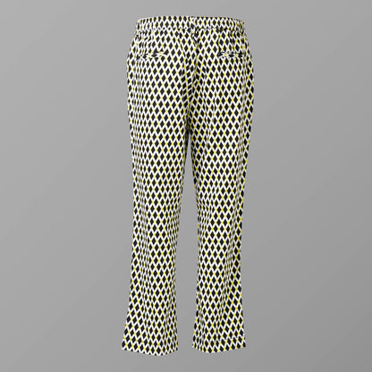 Women Black & Yellow Pant