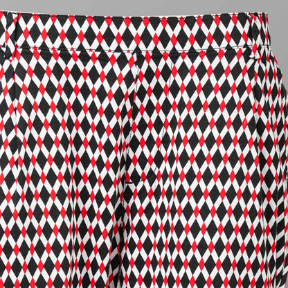 Women Black & Red Pant