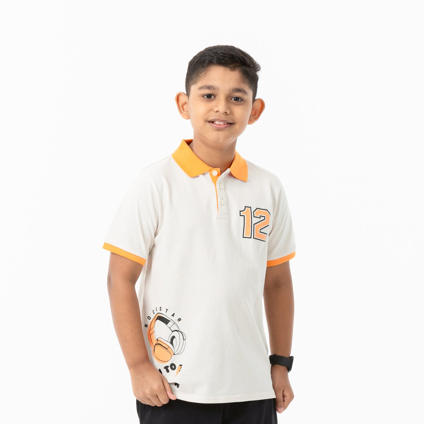 Boys Off-White Polo Shirt