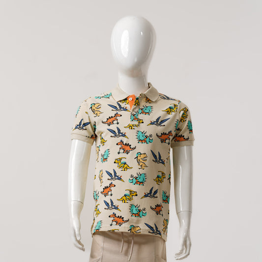 Baby Boys Cream White Polo