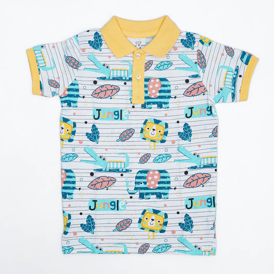 Baby Boys Polo Shirt-WHITE