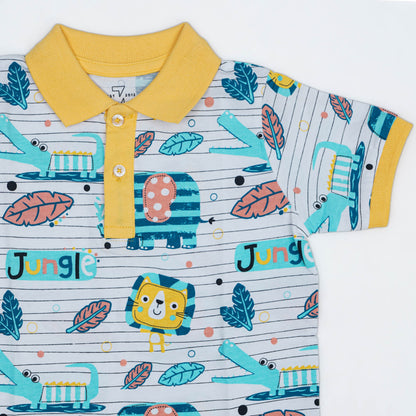 Baby Boys Polo Shirt-WHITE