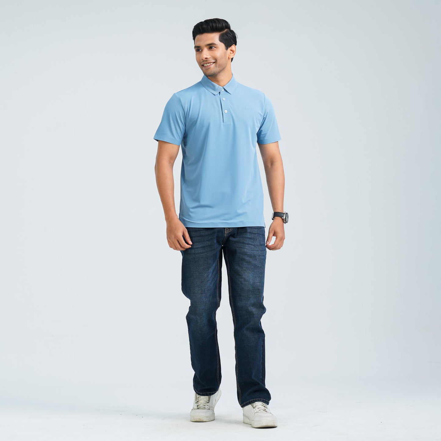 Men’s Light Blue Seamless Polo