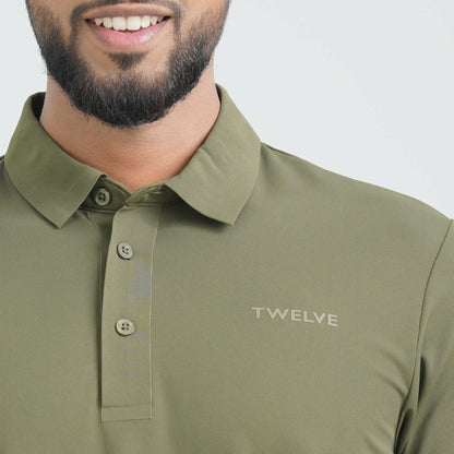 Men’s Olive Seamless Polo