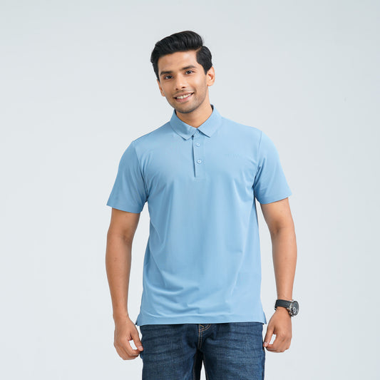 Men’s Light Blue Seamless Polo