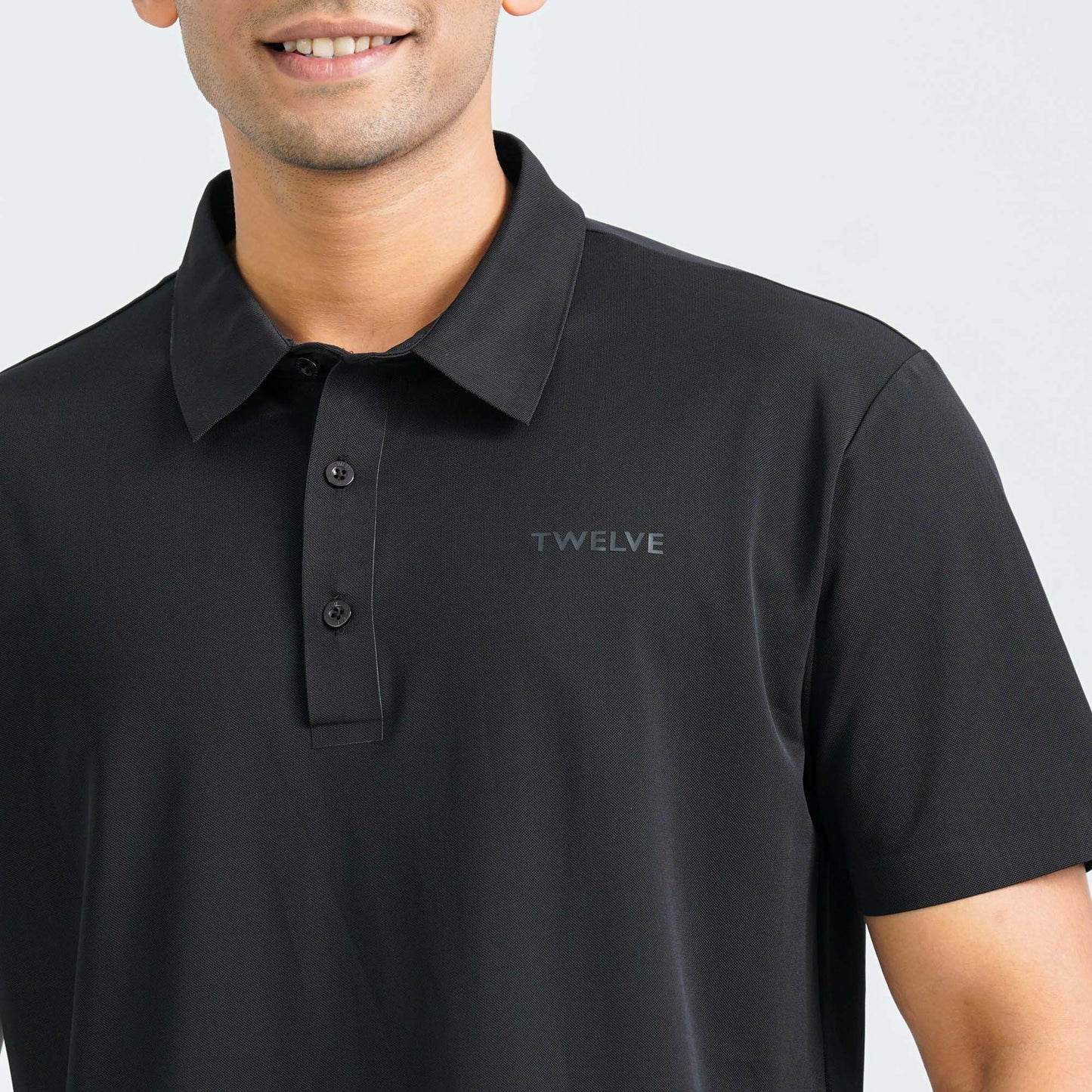 Men’s Black Seamless Polo