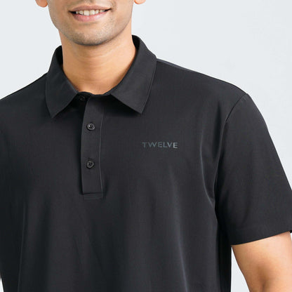 Men’s Black Seamless Polo
