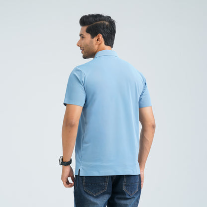 Men’s Light Blue Seamless Polo