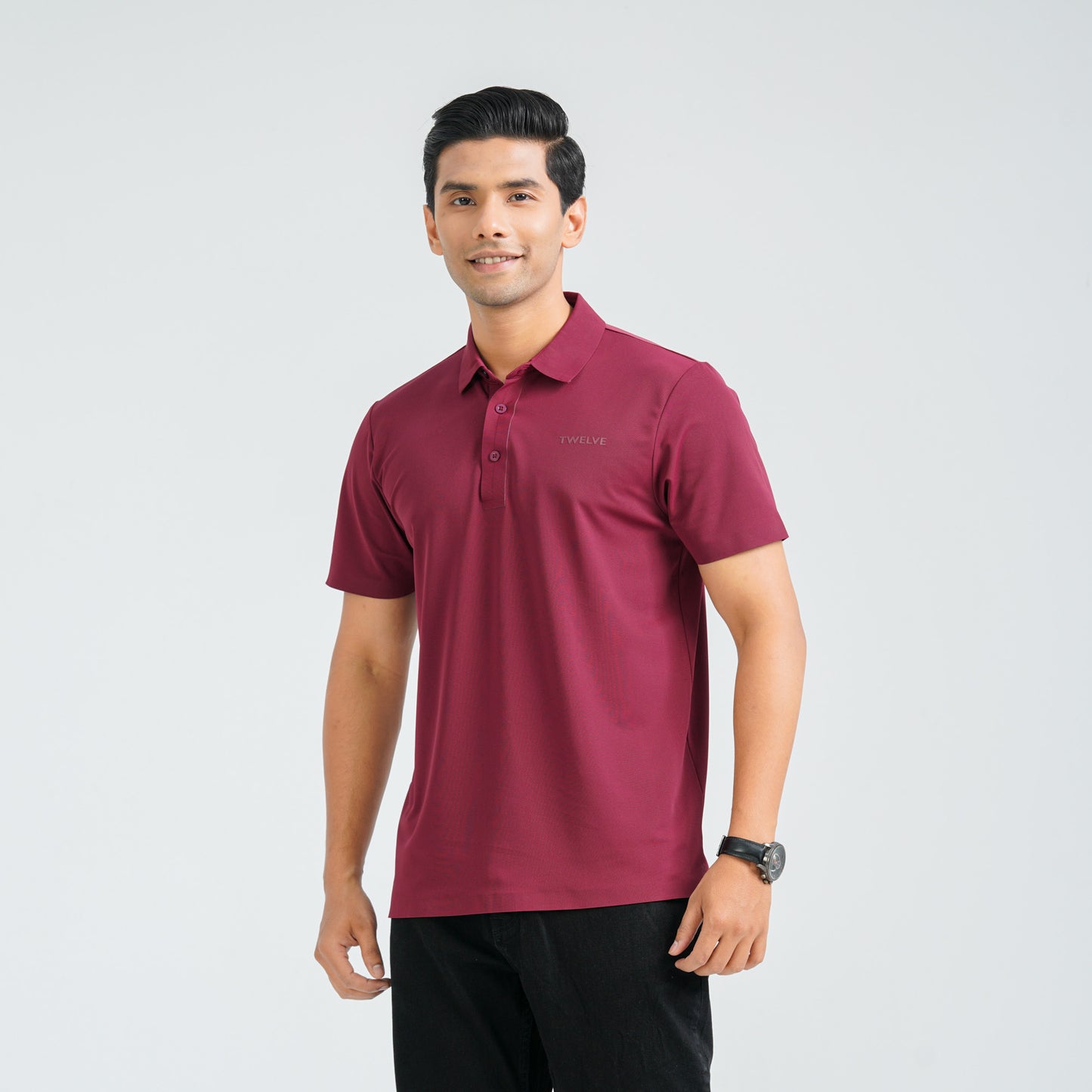 Men’s Maroon Seamless Polo