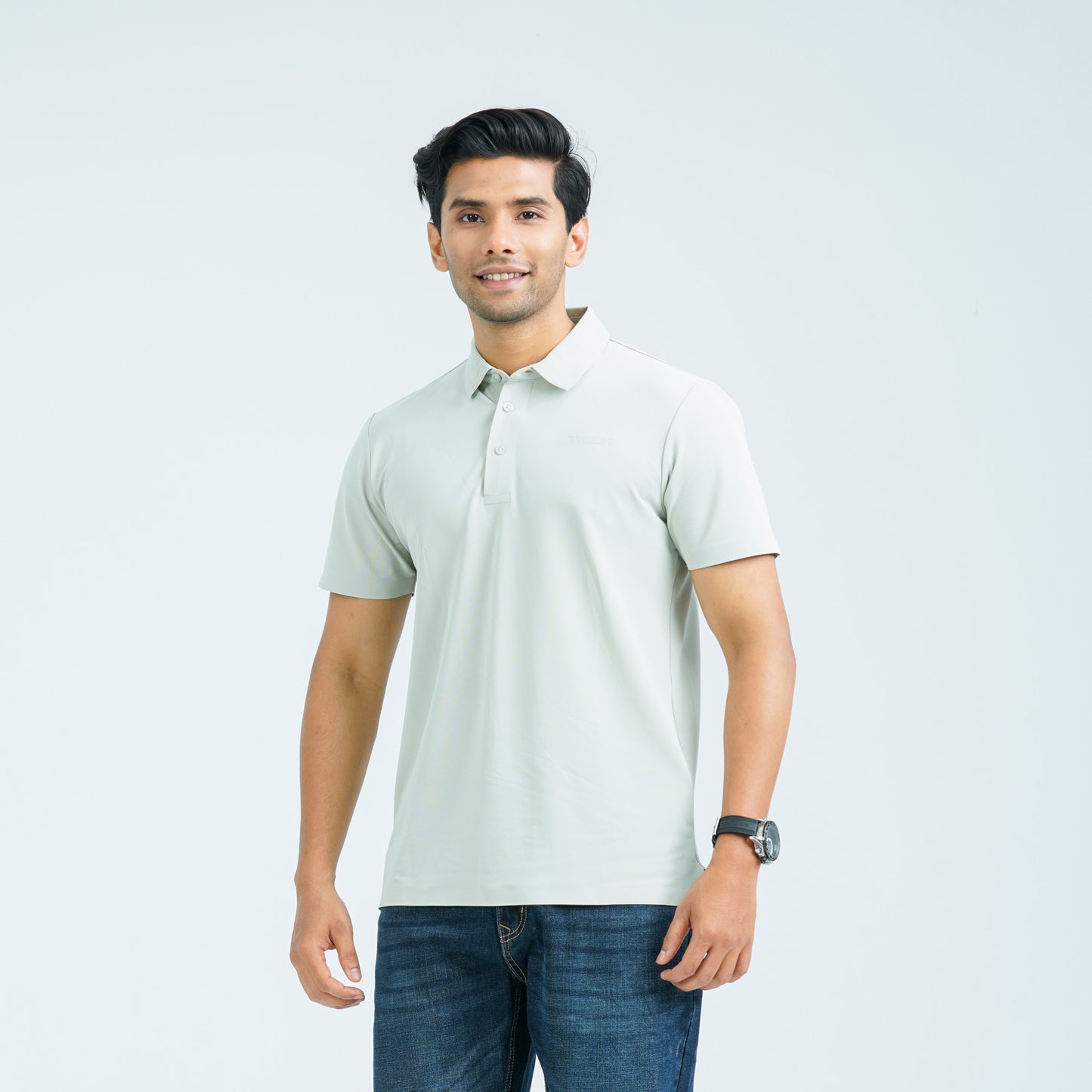 Men’s Light Beige Seamless Polo