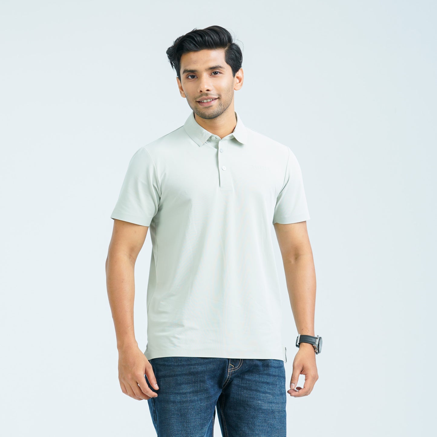 Men’s Light Beige Seamless Polo