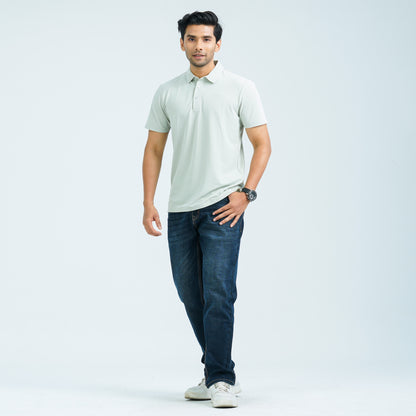 Men’s Light Beige Seamless Polo
