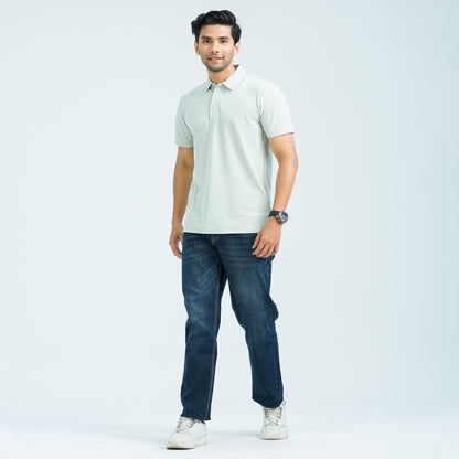 Men’s Light Beige Seamless Polo