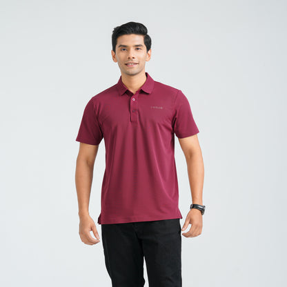 Men’s Maroon Seamless Polo