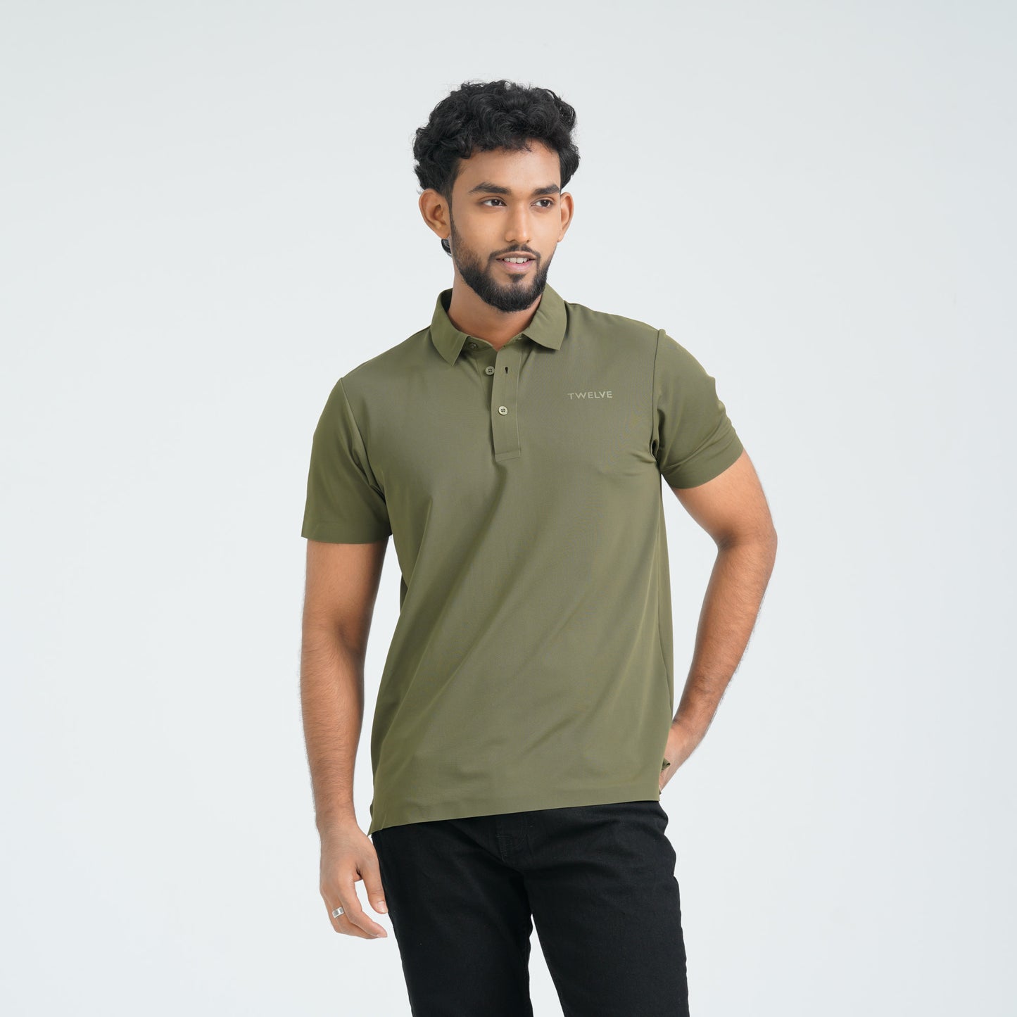 Men’s Olive Seamless Polo