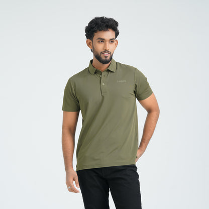 Men’s Olive Seamless Polo