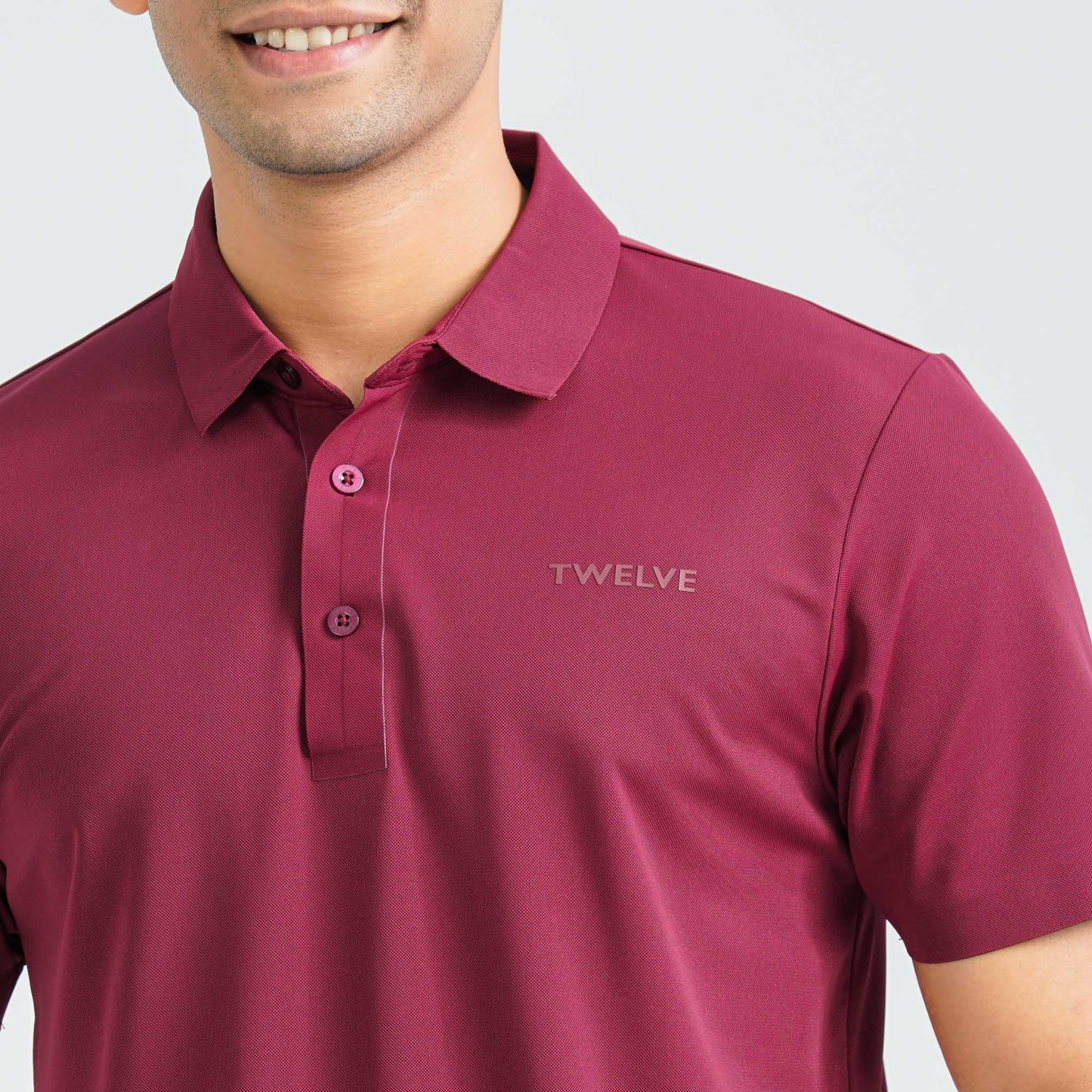 Men’s Maroon Seamless Polo